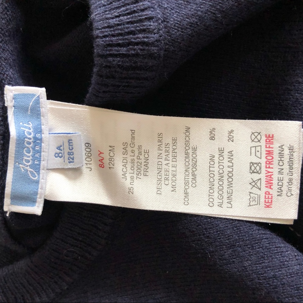 Jacadi Dog Ball Yarn Crewneck Pullover Sweater - Picture 4 of 6